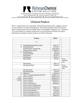 Chemical Products