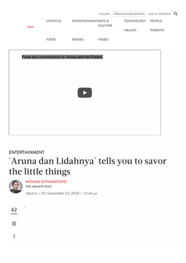 Aruna Dan Lidahnya' Tells You to Savor the Little Things