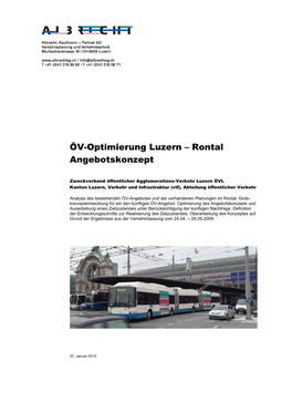 ÖV-Optimierung Luzern – Rontal Angebotskonzept