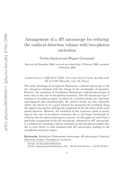 Arrangement of a 4Pi Microscope for Reducing the Confocal Detection