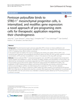 Pentosan Polysulfate Binds to STRO