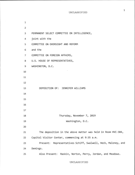 Williams Deposition Transcript