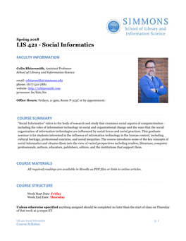 Social Informatics