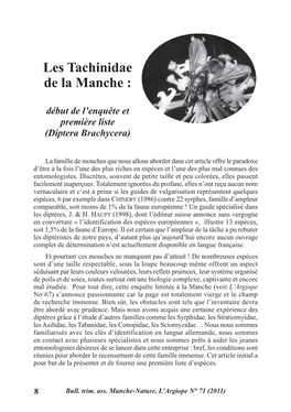 Les Tachinidae De La Manche