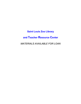 Saint Louis Zoo Library