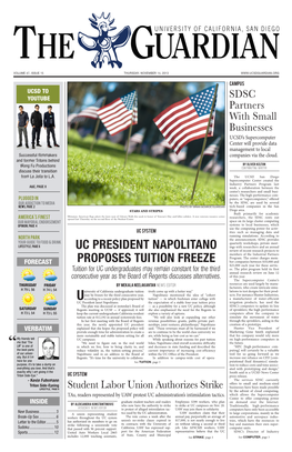 Uc President Napolitano Proposes Tuition Freeze