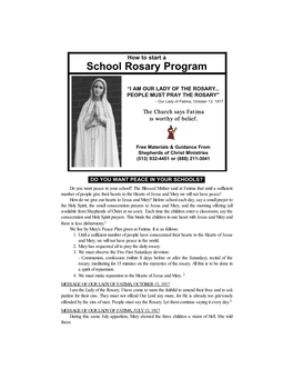 School Rosary Program