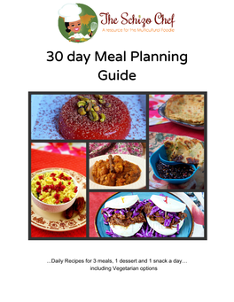 30 Day Meal Planning Guide