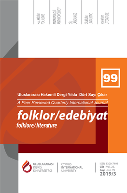 Folklor/Edebiyat Folklore Literature Sayı - No