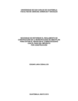 Universidad De San Carlos De Guatemala Facultad De Ciencias Jurídicas Y Sociales