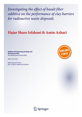 Investigating the Effect of Basalt Fiber Additive on the Performance of Clay Barriers for Radioactive Waste Disposals