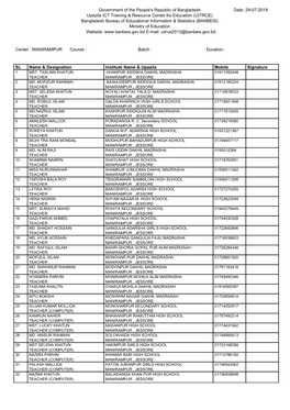 Trainee Attendant List