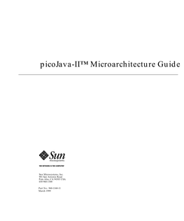 Picojava-II™ Microarchitecture Guide