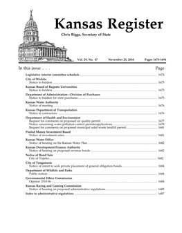 November 2010 Kaw Point Public Notice, Draft NPDES Permit And