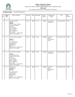 Solapur University, Solapur Solapur