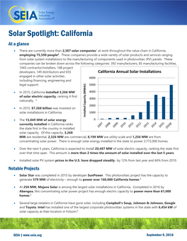 Solar Spotlight: California