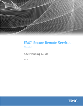 EMC Secure Remote Services 3.18 Site Planning Guide