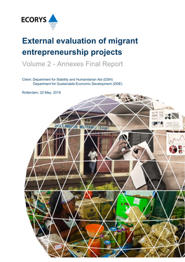 External Evaluation of Migrant Entrepreneurship Projects Volume 2 - Annexes Final Report