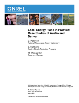 Local Energy Plans in Practice: Case Studies of Austin and Denver D