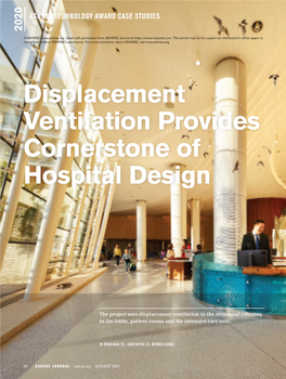 Displacement Ventilation Provides Cornerstone of Hospital Design