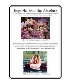 Inquiries Into the Absolute