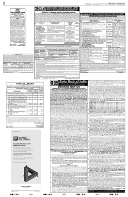 Paper Notice for Q3 Financials Dated 23.01.2021