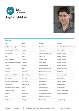 Joplin Sibtain