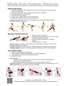 Passé Lunge Series Mountain Climber Push-Ups Sumo Squat Jumps