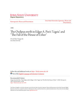 The Oedipus Myth in Edgar A. Poe's "Ligeia" and "The Fall of the House of Usher"