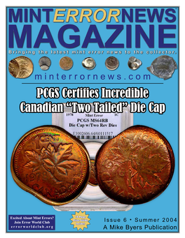 PCGS Certifies Incredible Canadian “Two Tailed” Die Cap