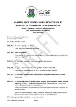 Planning Committee Agenda