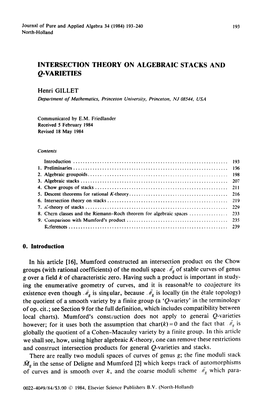 Intersection Theory on Algebraic Stacks and Q-Varieties