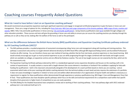 Coaching Courses Frequently Asked Questions