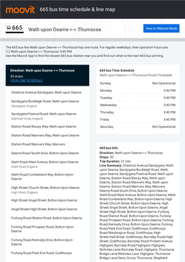 665 Bus Time Schedule & Line Route