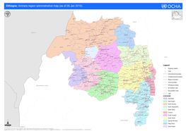 Ethiopia: Amhara Region Administrative Map (As of 05 Jan 2015)
