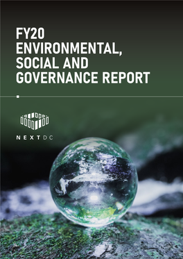 FY20 ENVIRONMENTAL, SOCIAL and GOVERNANCE REPORT a Letter from the CEO 3