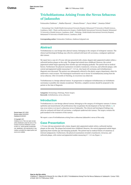 Trichoblastoma Arising from the Nevus Sebaceus of Jadassohn