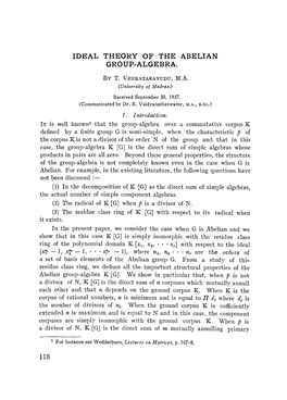 Ideal Theory of the Abelian Group-Algebra