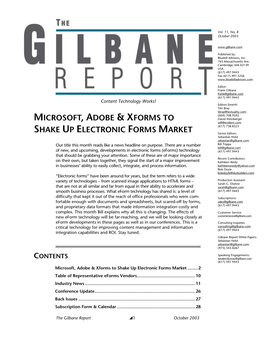 Microsoft, Adobe & W3C to Shake up Electronic Forms Market