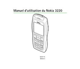 Nokia 3220 User Guide in French