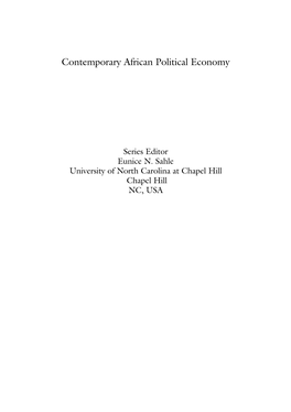 Contemporary African Political Economy