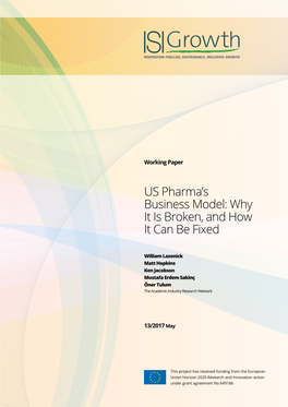 US Pharma's Business Model