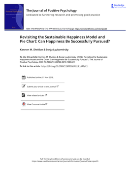 Revisiting the Sustainable Happiness Model and Pie Chart: Can Happiness Be Successfully Pursued?