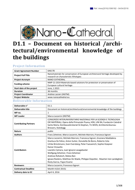 1.1 Document on Historical /Architectural/Environmental