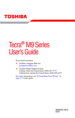 Tecra® M9 Series User's Guide