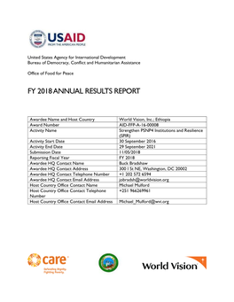 Fy 2018 Annual Results Report