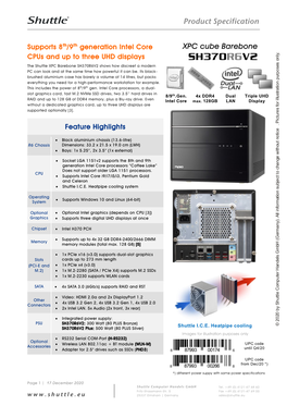 Shuttle XPC Cube Barebone SH370R6V2 – Connectors