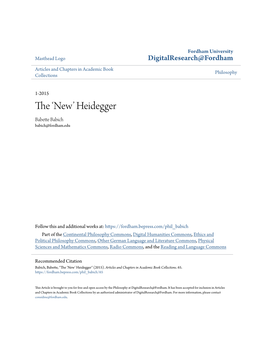 The 'New' Heidegger