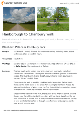 Hanborough to Charlbury Walk