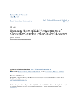 Representations of Christopher Columbus Within Children's Literature
